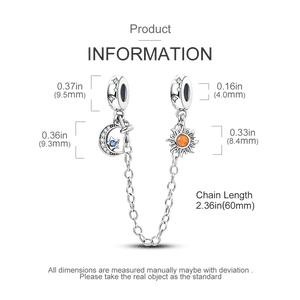 Planet Gates KTC417 Silver Clasp 925 Sterling Silver CZ pave Clip Charms Daisy Beads Stopper Safety Chain fit Original Bangle Bracelet Jewelry Clip