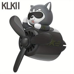 Planet Gates KUKII DOG_BLACK Elevate Your Car's Aroma with this Dog Pilot Air Freshener & Vehicle Accessory!