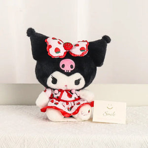 Planet Gates Kuromi / 20cm Sanrio Fresh Strawberry Kuromi Melody Pochacco Hellokitty Cinnamoroll Plush Toy Girl Plush Keychain Pendant Cartoon Stuffed Doll