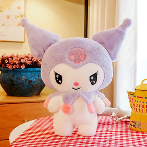 Planet Gates Kuromi / 25CM / CHINA Kawaii Sanrio Plush Toys 25cm Kuromi My Melody Plushies Dolls Cute Sanrio Merch Cartoon Anime Stuffed Plush Toys Birthday Gifts