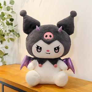Planet Gates Kuromi / 40cm 40CM Cute Sanrio Plushie Doll Cartoon Kuromi Stuffed Plush Doll Melody Plush Toys Pillow Room Decoration Children Birthday Gifts