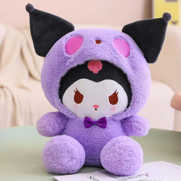 Planet Gates Kuromi C 25cm Sanrio Plush Toy Hello Kitty Cinnamonroll Pochacco Kuromi Plushie Toys Stuffed Cute Cartoon Doll Birthday Christmas Gift