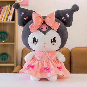 Planet Gates kuromi pink / 30cm Big Size Plush Kuromi Melody Cinnamoroll Toys Pillow Anime Stuffed Dolls Anime Sofa Cushion Girl's Room Decoration Xmas Gift