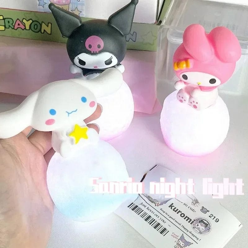 Planet Gates Kuromi Sanrio Hello Kitty Night Light Luminous Children's Toy Bedside Lamp Anime Cartoon Kuromi Cinnamoroll Cute Children's Gift Gift