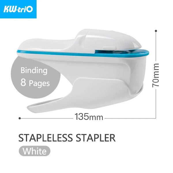 Planet Gates KW-triO Stapleless Stapler Safe Paper Stapling Portable Plastic Stapler Without Staples Bind 8 Sheets of Paper Office Supplies