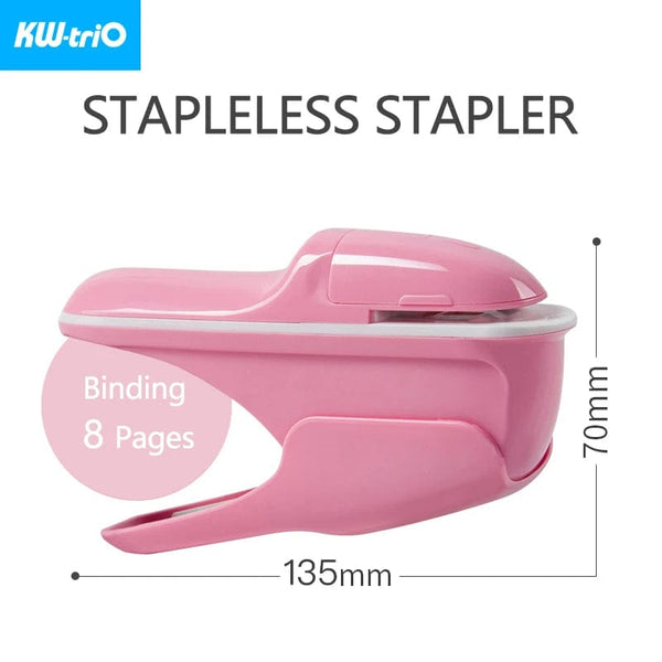 Planet Gates KW-triO Stapleless Stapler Safe Paper Stapling Portable Plastic Stapler Without Staples Bind 8 Sheets of Paper Office Supplies