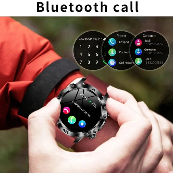 Planet Gates L / Black Mesh Belt New Healthy Blood Lipids Uric Acid Blood Sugar Smart Watch Men ECG+PPG Fitness Tracker Clock Bluetooth Call Sports Smartwatch