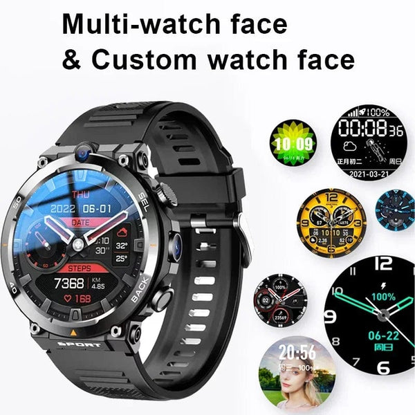Planet Gates L / black suit 3 4G SIM Card Smart Watch 2024 Android OS 16G ROM GPS Wifi HD Dual Cameras Video Calls Recording Google Play SmartWatch for Men