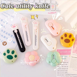 Planet Gates L Cute Mini Art Utility Knife Cartoon Cat Paw Cloud Flower Shape Cutter Express Box Paper Envelope Opener Blade Stationery