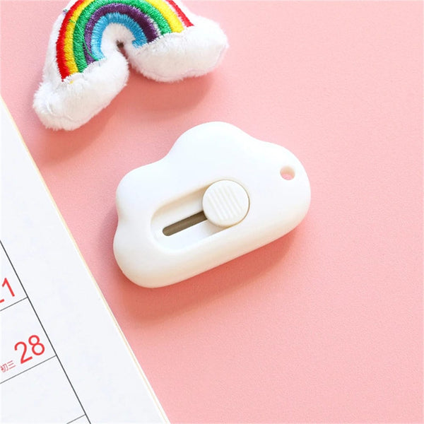 Planet Gates L Cute Mini Art Utility Knife Cartoon Cat Paw Cloud Flower Shape Cutter Express Box Paper Envelope Opener Blade Stationery