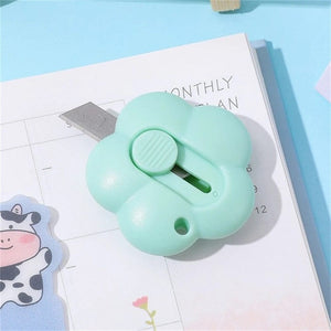 Planet Gates L Cute Mini Art Utility Knife Cartoon Cat Paw Cloud Flower Shape Cutter Express Box Paper Envelope Opener Blade Stationery