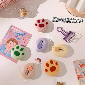 Planet Gates L Cute Mini Art Utility Knife Cartoon Cat Paw Cloud Flower Shape Cutter Express Box Paper Envelope Opener Blade Stationery