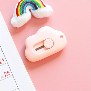 Planet Gates L Cute Mini Art Utility Knife Cartoon Cat Paw Cloud Flower Shape Cutter Express Box Paper Envelope Opener Blade Stationery