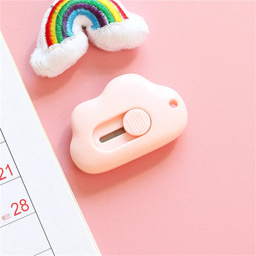 Planet Gates L Cute Mini Art Utility Knife Cartoon Cat Paw Cloud Flower Shape Cutter Express Box Paper Envelope Opener Blade Stationery