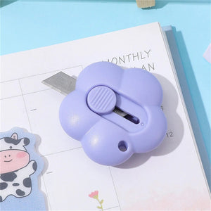 Planet Gates L Cute Mini Art Utility Knife Cartoon Cat Paw Cloud Flower Shape Cutter Express Box Paper Envelope Opener Blade Stationery