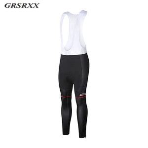 Planet Gates L / fleece model 1 GRSRXX Cycling Pants Fall Winter Fleece Thermal 5D GEL Padded Cycling Tights Men Cycling Bib Pants Windproof Bike Long Trousers