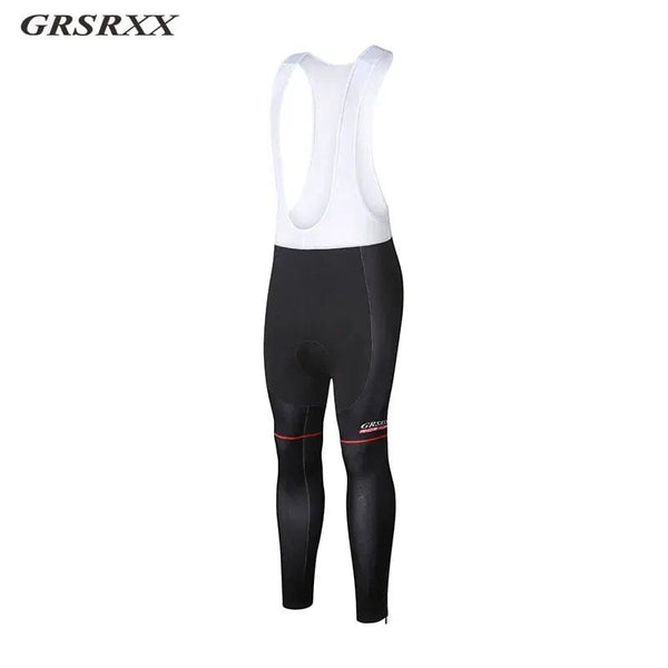 Planet Gates L / fleece model 1 GRSRXX Cycling Pants Fall Winter Fleece Thermal 5D GEL Padded Cycling Tights Men Cycling Bib Pants Windproof Bike Long Trousers