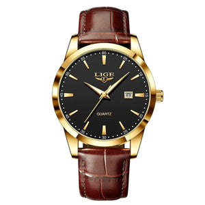 Planet Gates L gold black / CHINA LIGE Women Watch Fashion Leather Military Sport Waterproof Watches For Women Top Brand Luxury Women's Bracelet Watch Reloj Mujer