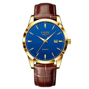 Planet Gates L gold blue / CHINA LIGE Women Watch Fashion Leather Military Sport Waterproof Watches For Women Top Brand Luxury Women's Bracelet Watch Reloj Mujer