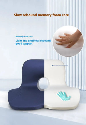 Planet Gates L-Shaped Integrated Office Chair Seat Cushion Memory Foam Seat Cushion Anti-Slip Bottom Pressure-Reducing Hip Waist Support