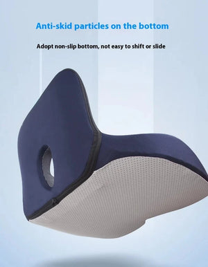 Planet Gates L-Shaped Integrated Office Chair Seat Cushion Memory Foam Seat Cushion Anti-Slip Bottom Pressure-Reducing Hip Waist Support