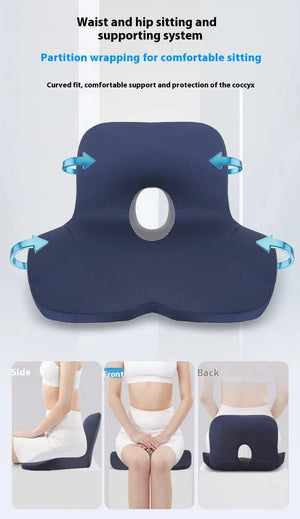 Planet Gates L-Shaped Integrated Office Chair Seat Cushion Memory Foam Seat Cushion Anti-Slip Bottom Pressure-Reducing Hip Waist Support