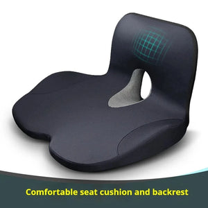 Planet Gates L-Shaped Integrated Office Chair Seat Cushion Memory Foam Seat Cushion Anti-Slip Bottom Pressure-Reducing Hip Waist Support