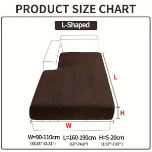 Planet Gates L Shaped Sofa / Coffee Color 1pc Waterproof Elastic Four Seasons Universal Stretch Sofa Cover, Simple Modern Style Non-slip Sofa Slipcover, Living Room Sofa Protector Couch Cover Suitable For Office Home Decor