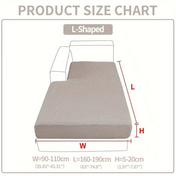 Planet Gates L Shaped Sofa / Creamy White 1pc Waterproof Elastic Four Seasons Universal Stretch Sofa Cover, Simple Modern Style Non-slip Sofa Slipcover, Living Room Sofa Protector Couch Cover Suitable For Office Home Decor