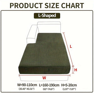 Planet Gates L Shaped Sofa / Green 1pc Waterproof Elastic Four Seasons Universal Stretch Sofa Cover, Simple Modern Style Non-slip Sofa Slipcover, Living Room Sofa Protector Couch Cover Suitable For Office Home Decor