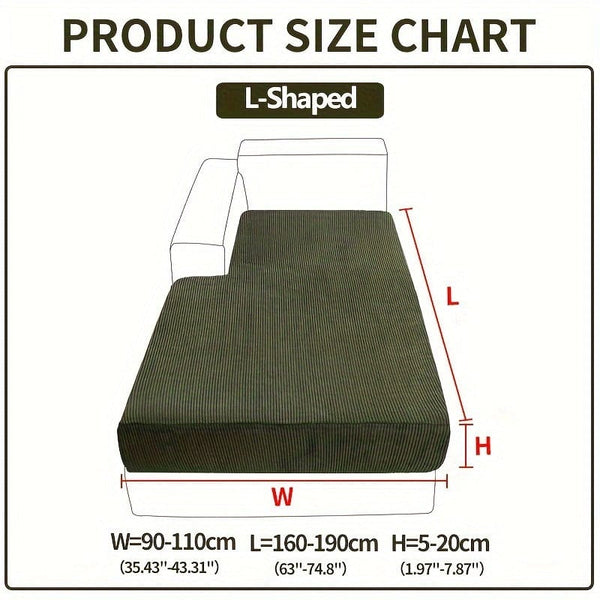 Planet Gates L Shaped Sofa / Green 1pc Waterproof Elastic Four Seasons Universal Stretch Sofa Cover, Simple Modern Style Non-slip Sofa Slipcover, Living Room Sofa Protector Couch Cover Suitable For Office Home Decor