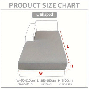 Planet Gates L Shaped Sofa / Light Gray 1pc Waterproof Elastic Four Seasons Universal Stretch Sofa Cover, Simple Modern Style Non-slip Sofa Slipcover, Living Room Sofa Protector Couch Cover Suitable For Office Home Decor