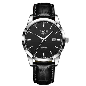 Planet Gates L silver black / CHINA LIGE Women Watch Fashion Leather Military Sport Waterproof Watches For Women Top Brand Luxury Women's Bracelet Watch Reloj Mujer