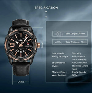 Planet Gates L-SW NAVIFORCE Luxury Brand Men's WristWatch Original Fashion Quartz Classic Watches For Men Waterproof Business Steel Band Clock Man