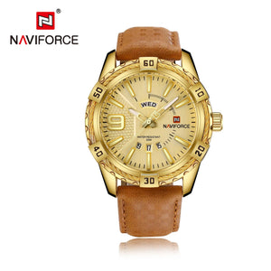 Planet Gates L-SW NAVIFORCE Luxury Brand Men's WristWatch Original Fashion Quartz Classic Watches For Men Waterproof Business Steel Band Clock Man