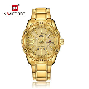 Planet Gates L-SW NAVIFORCE Luxury Brand Men's WristWatch Original Fashion Quartz Classic Watches For Men Waterproof Business Steel Band Clock Man