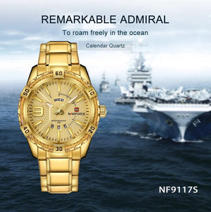 Planet Gates L-SW NAVIFORCE Luxury Brand Men's WristWatch Original Fashion Quartz Classic Watches For Men Waterproof Business Steel Band Clock Man