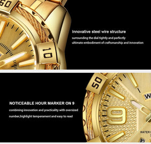 Planet Gates L-SW NAVIFORCE Luxury Brand Men's WristWatch Original Fashion Quartz Classic Watches For Men Waterproof Business Steel Band Clock Man