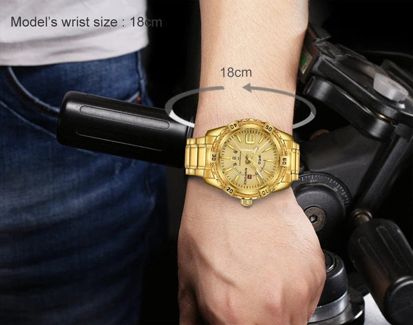 Planet Gates L-SW NAVIFORCE Luxury Brand Men's WristWatch Original Fashion Quartz Classic Watches For Men Waterproof Business Steel Band Clock Man
