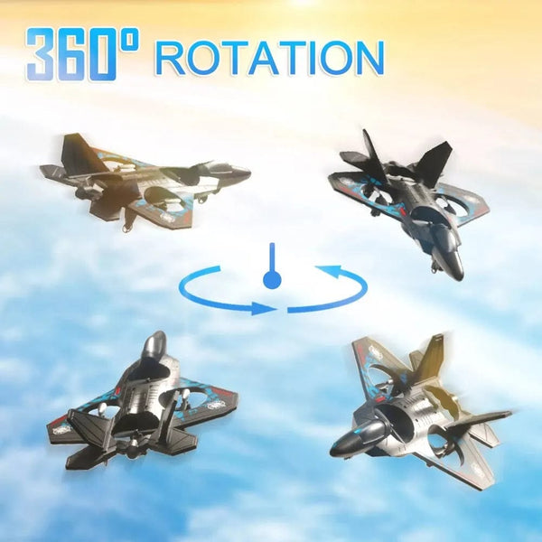 Planet Gates L0712 RC Plane 2.4G Remote Control Aircraft Gravity Sensing Helicopter Glider with Light EPP Foam Fighters for Boys Children