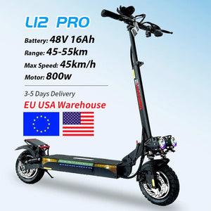 Planet Gates L12 Pro / GERMANY European US Warehouse Foldable 2 Wheel Portable Mobility Electric Scooter 800w For Adult