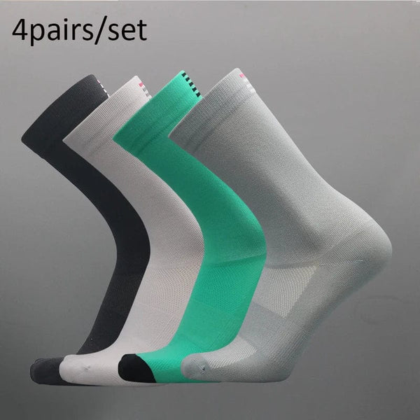 Planet Gates L14-4 pairs Professional Competition Cycling Socks Men Women Sport Riding Socks Mesh Basketball Badminton Racing Socks Calcetines Ciclismo