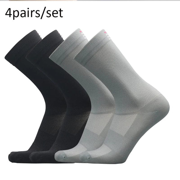 Planet Gates L14-4 pairs Professional Competition Cycling Socks Men Women Sport Riding Socks Mesh Basketball Badminton Racing Socks Calcetines Ciclismo