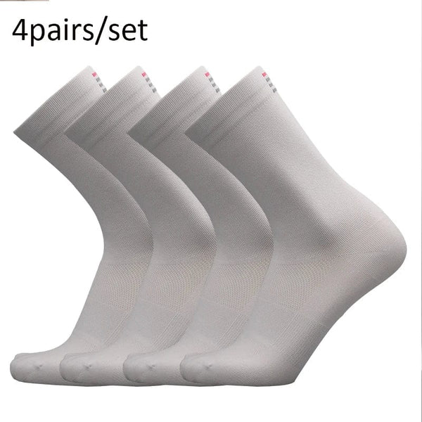 Planet Gates L14-4 pairs Professional Competition Cycling Socks Men Women Sport Riding Socks Mesh Basketball Badminton Racing Socks Calcetines Ciclismo