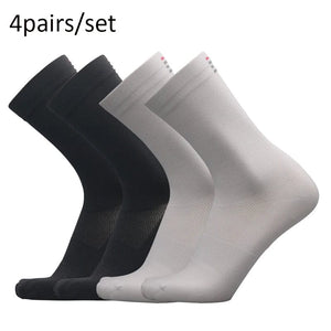 Planet Gates L14-4 pairs Professional Competition Cycling Socks Men Women Sport Riding Socks Mesh Basketball Badminton Racing Socks Calcetines Ciclismo