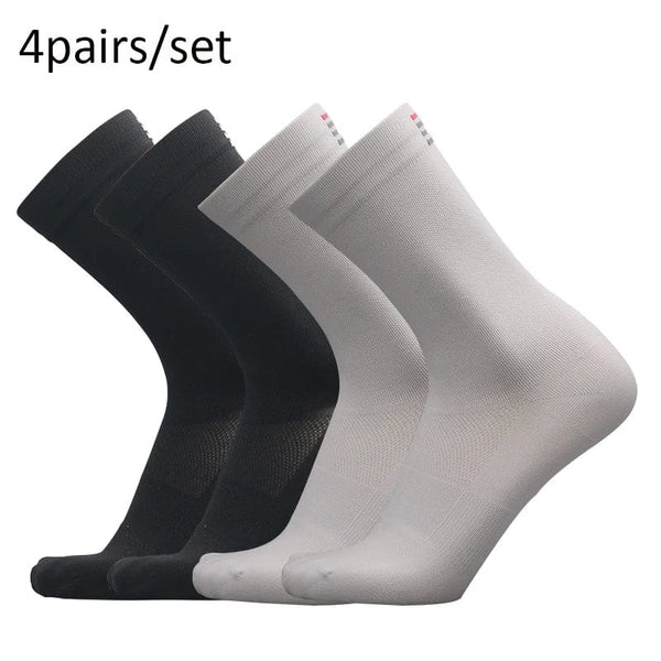 Planet Gates L14-4 pairs Professional Competition Cycling Socks Men Women Sport Riding Socks Mesh Basketball Badminton Racing Socks Calcetines Ciclismo