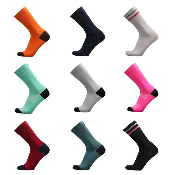 Planet Gates L14-4 pairs Professional Competition Cycling Socks Men Women Sport Riding Socks Mesh Basketball Badminton Racing Socks Calcetines Ciclismo