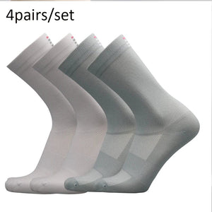 Planet Gates L14-4 pairs Professional Competition Cycling Socks Men Women Sport Riding Socks Mesh Basketball Badminton Racing Socks Calcetines Ciclismo