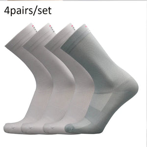 Planet Gates L14-4 pairs Professional Competition Cycling Socks Men Women Sport Riding Socks Mesh Basketball Badminton Racing Socks Calcetines Ciclismo