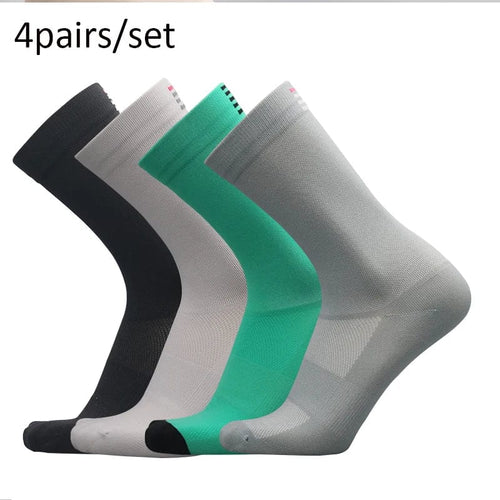 Planet Gates L14-4 pairs Professional Competition Cycling Socks Men Women Sport Riding Socks Mesh Basketball Badminton Racing Socks Calcetines Ciclismo